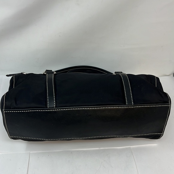 Prada Black Tessuto Nylon Cervo Leather Antic Easy Flap Shoulder Bag - Picture 5 of 16